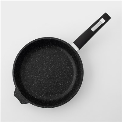Сковорода Мечта «Гранит Black» Induction Pro, d=24 см, пластиковая ручка, антипригарное покрытие, индукция, литой алюминий, чёрная