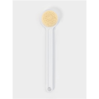 Щётка банная на ручке Доляна, массажёр, 35×7 см, белая