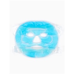 Маска для лица гидрогелевая, охлаждающая/согревающая, 22.5×19.5 см, синяя