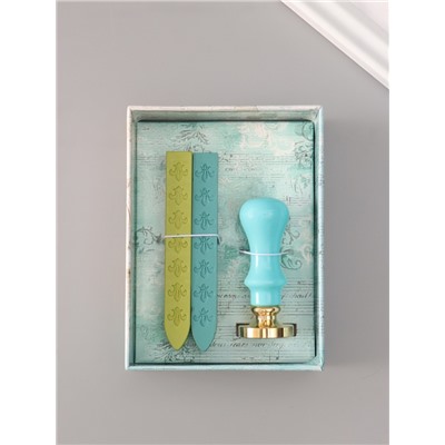 Подарочный набор для сургучной печати «Монстера», печать, ручка, сургуч, 12.5×10×3.6 см