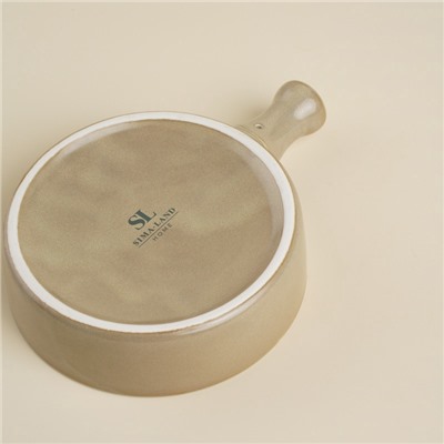 Кокотница фарфоровая SL Home «Песчаный бриз», 17×13,3 см, цвет бежевый