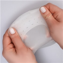 Носочки для педикюра, силиконовые, 20×10 см, белые