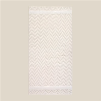 Полотенце махровое SL HOME: Geometry "Блан де Блан" 67х140 см, 83% хлопок, 17% лён, 500 г/м2 1024309