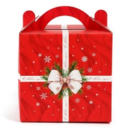 Коробка кондитерская с окном, сундук, «С Новым годом!», 20×20×20 см,