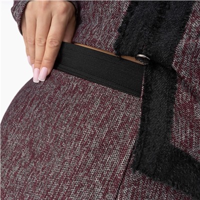 Костюм с юбкой в стиле Шанель, С безупречным вкусом (2 в 1, винный)