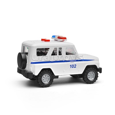 Машина пластик Полиция 16 см, (свет-звук) инерц., в коробке
