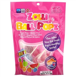 Zollipops, Zolli Ball Popz Fruit, Assorted, 10-12 Pops, 5.2 oz