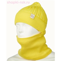 03-5-E Комплект для девочки флис (шапка+снуд) (48-50)