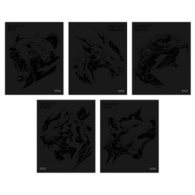 Тетрадь  48л клетка "Тень" (093204) 3D фольга, матовая ламинация Хатбер