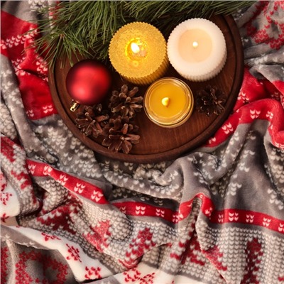 Плед «LoveLife. Новогодний узор» 150×200 см, велсофт