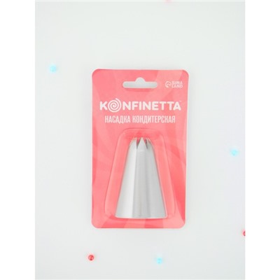 Насадка кондитерская KONFINETTA «Закрытая звезда», d=3.5 см, выход 1.7 см, нержавеющая сталь