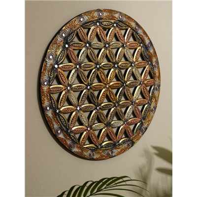 Панно резное «Цветы», 40×40×0.6 см