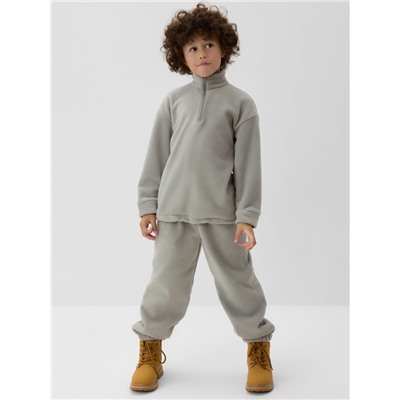 Свитшот флисовый детский MINAKU: Fleece Soft, серые, рост 116 см