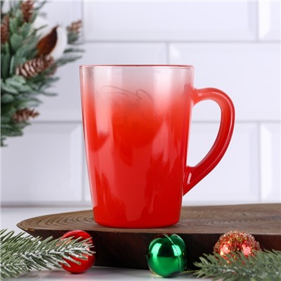 Кружка стеклянная новогодняя «Верь в чудеса!», 300 мл