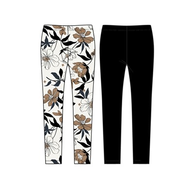 Брюки трикотажные для девочек (легинсы укороченные), 2 пары в комплекте