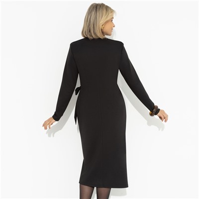 Платье с высоким разрезом на подплечниках, Уйти чуть раньше (black)