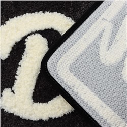 Коврик для ванной и туалета SAVANNA Bath, 40×60 см, чёрный