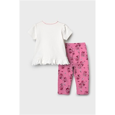 Комплект детский трикотажный для девочек: джемпер (футболка), брюки PLAYTODAY, 1240123