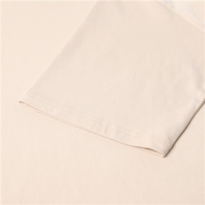 Футболка с кулиской женская MINAKU REGULAR FIT, бежевая, размер 42