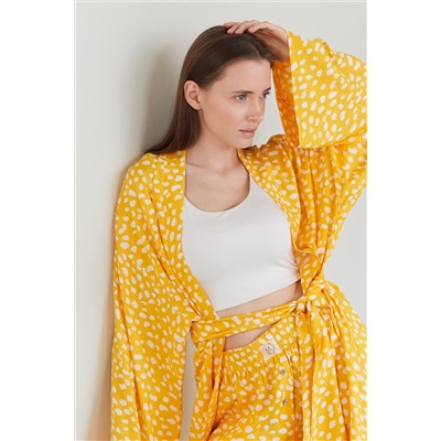 Костюм женский  SET057/02/Желтый, белый