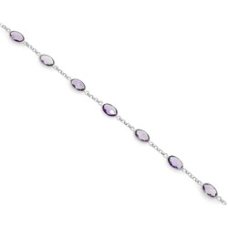 Браслет из серебра аметист, Анис