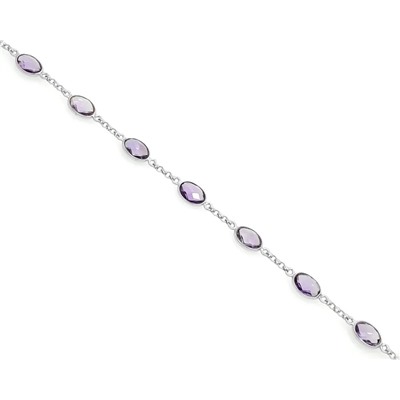 Браслет из серебра аметист, Анис