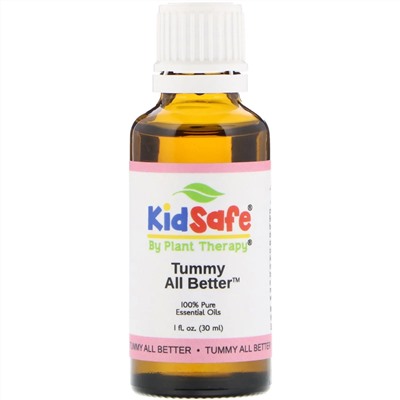 Plant Therapy, KidSafe, 100% Pure Essential Oil, Tummy All Better, 1 fl oz (30 ml)