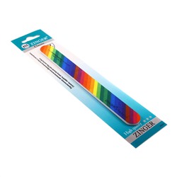Zinger Пилка для ногтей абразивная прямая / Classic ЕА-05(305),150/220 грит, разноцветный 2414