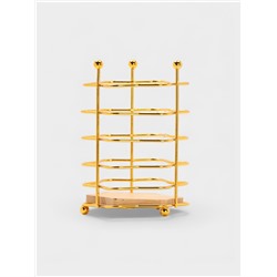 Сушилка для столовых приборов "Старлайт" 11*11*15,5 см, цвет золотой