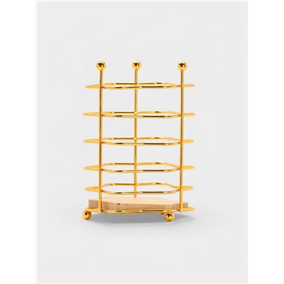 Сушилка для столовых приборов "Старлайт" 11*11*15,5 см, цвет золотой