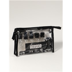 Набор для хранения, в чехле, 9 предметов, прозрачный, чёрный