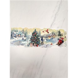 Наклейка новогодняя 59х21 см / 1305 /уп 12/300/ микс