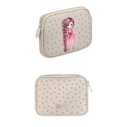 Кошелек для банкнот и монет 125х95х18 мм "ДЕВОЧКА С КОСОЙ" неопрен,молния 72338 Феникс