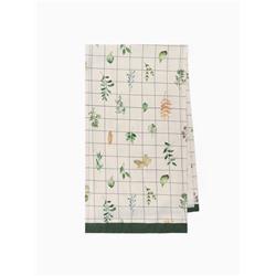 Дорожка на стол Этель Flora, 40×149 см, 100% хлопок, саржа 190 г/м², белая