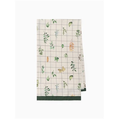 Дорожка на стол «Этель» Flora, 40×149 см, 100% хлопок, саржа 190 г/м², белая