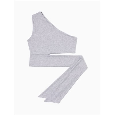 Топ с завязкой на талии женский MINAKU : Casual Collection, серый, размер 46