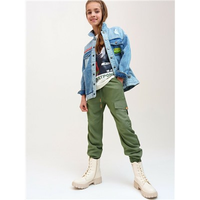 Брюки текстильные для девочек