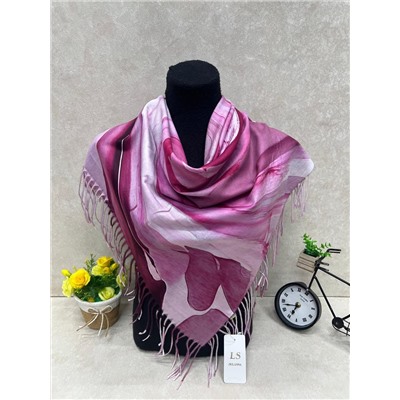 Палантин в клетку из кашемира, мультицвет