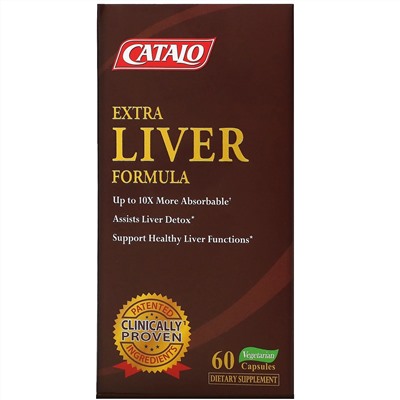 Catalo Naturals, Extra Liver Formula,для поддержки печени 60 вегетарианских капсул