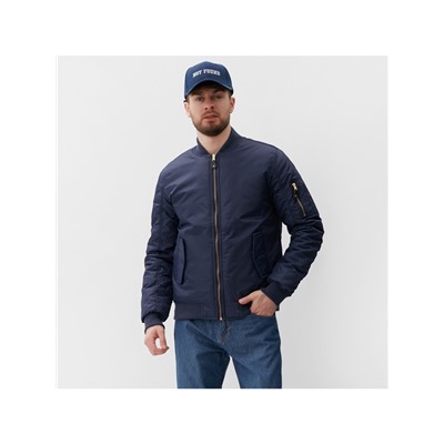 Бомбер мужской на молнии MIST, размер 52, синий
