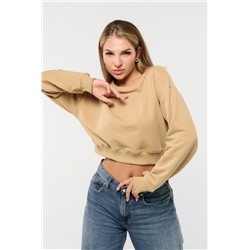 Свитшот 3 оверсайз короткий (Кэмел)