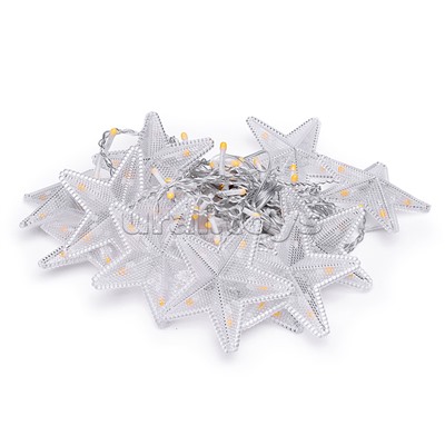 Электрогирлянда интерьерная "Звёздочки" теплый