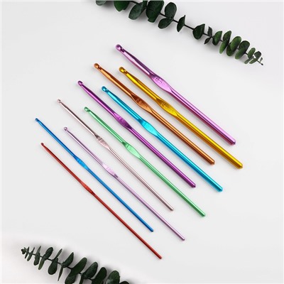 Набор крючков для вязания, d=0.6-6.5 мм, 12.5/15 см, 22 шт., МИКС