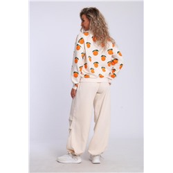 Свитшот женский арт. СФ-03-103 (Крем/апельсины)