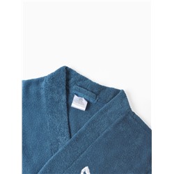 Халат махровый мужской «Глава семьи», размер 56-58, морская волна