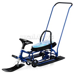 Игрушка Снегокат детский 109 "Wheel" c П-образным толкателем и колесной базой (Робби)