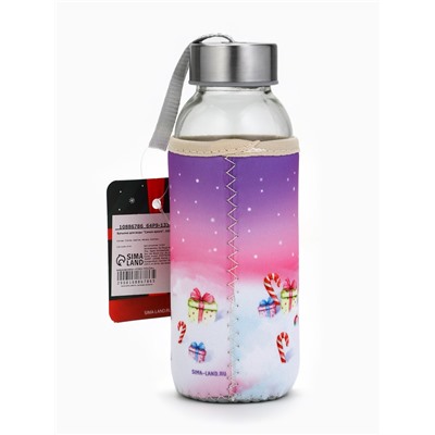 Бутылка для воды в чехле новогодняя «Самое время», 350 мл