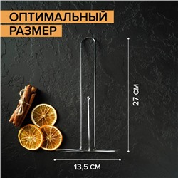 Держатель для бумажных полотенец настольный Доляна, 13.5×13.5×27 см, хром