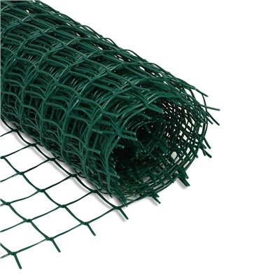 Сетка садовая, 1×10 м, ячейка квадрат 50×50 мм, пластиковая, зелёная, Greengo, в рулоне