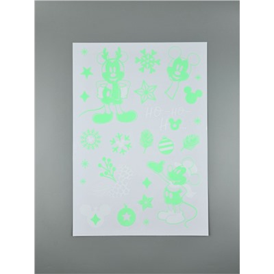 Виниловые наклейки «Новый год», со светящимся слоем, 35 × 50 см, 2 листа